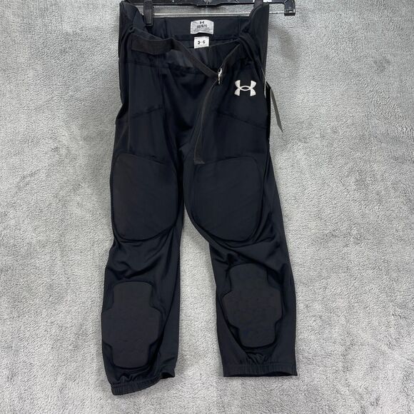 Under Armour Gameday Armour Football Pants Mens Large Black GDA Integrated Logo - Picture 1 of 12